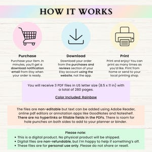 12 Week Planner Printable: Accomplish More in 12 Weeks Than Most Do in a Year (PDF) – Rainbow image 9