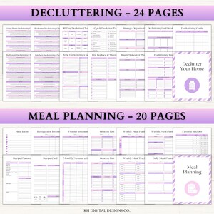 Home Management Binder | Printable Cleaning Schedule | Family Chore ...