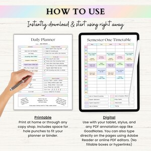 Student Academic Planner Printable | All-in-one Student Planner System ...