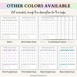 Fitness Planner Printable | Weight Loss Journal | Weekly Gym Tracker | Exercise & Nutrition Log | Adhd Wellness Planner | PDF | Rainbow image 13