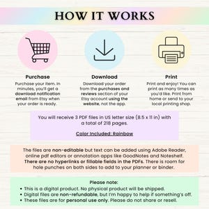 Cleaning Planner Printable | Adhd Adult Chore Chart | Home Maintenance & Declutter Planner | Weekly Cleaning Checklist | PDF | Rainbow afbeelding 9