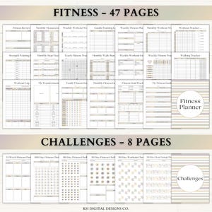 Fitness Planner Printable | Weight Loss Journal | Food & Calorie Tracker | Adhd Fitness Journey | Weekly Exercise Log | PDF | Boho image 2