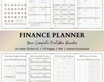 Finance Planner Printable | Adhd Budget Binder | Income & Expense Tracker | Monthly Bill Organizer | Weekly Budget Tracker | PDF | Boho