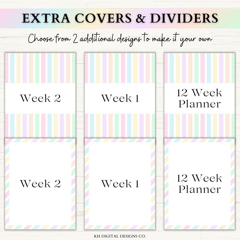 12 Week Planner Printable: Accomplish More in 12 Weeks Than Most Do in a Year (PDF) – Rainbow image 6