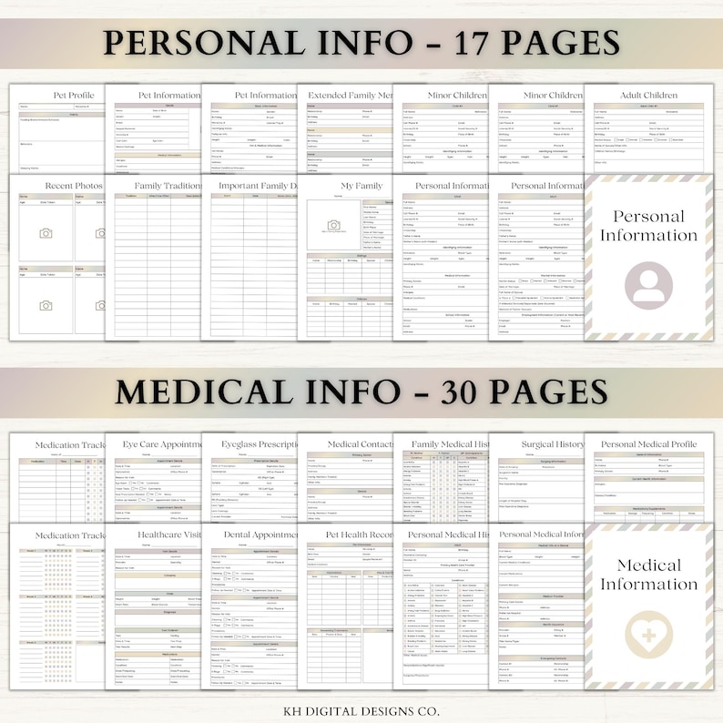 Emergency Binder Printable | End of Life Planner | Household Family Survival Binder | In Case of Emergency Disaster Planner | PDF | Boho image 2