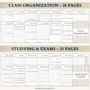 Student Academic Planner Printable | Adhd Back to School Planner ...
