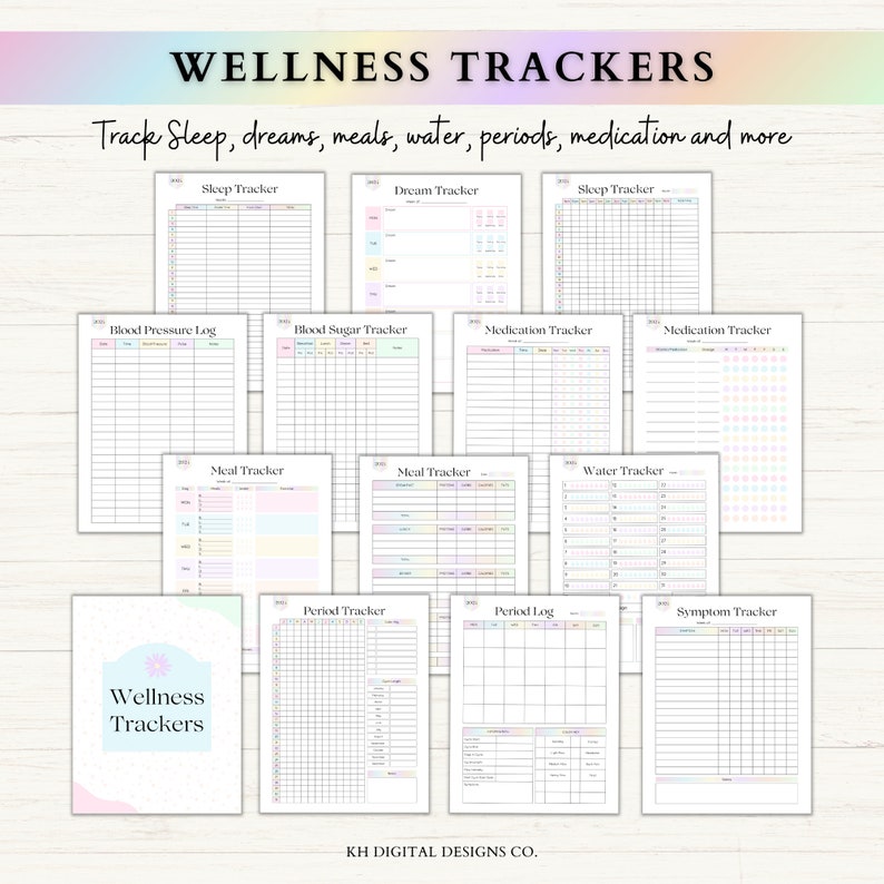 2024 Habit Tracker Printable Bundle Daily, Weekly, Monthly, Yearly