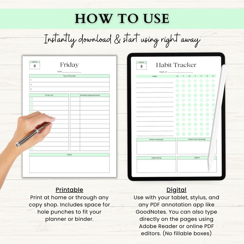 12 Week Planner Printable: Build Momentum & Achieve More in 12 Weeks with Focused Weekly Planning (PDF) – 6 Colors image 7