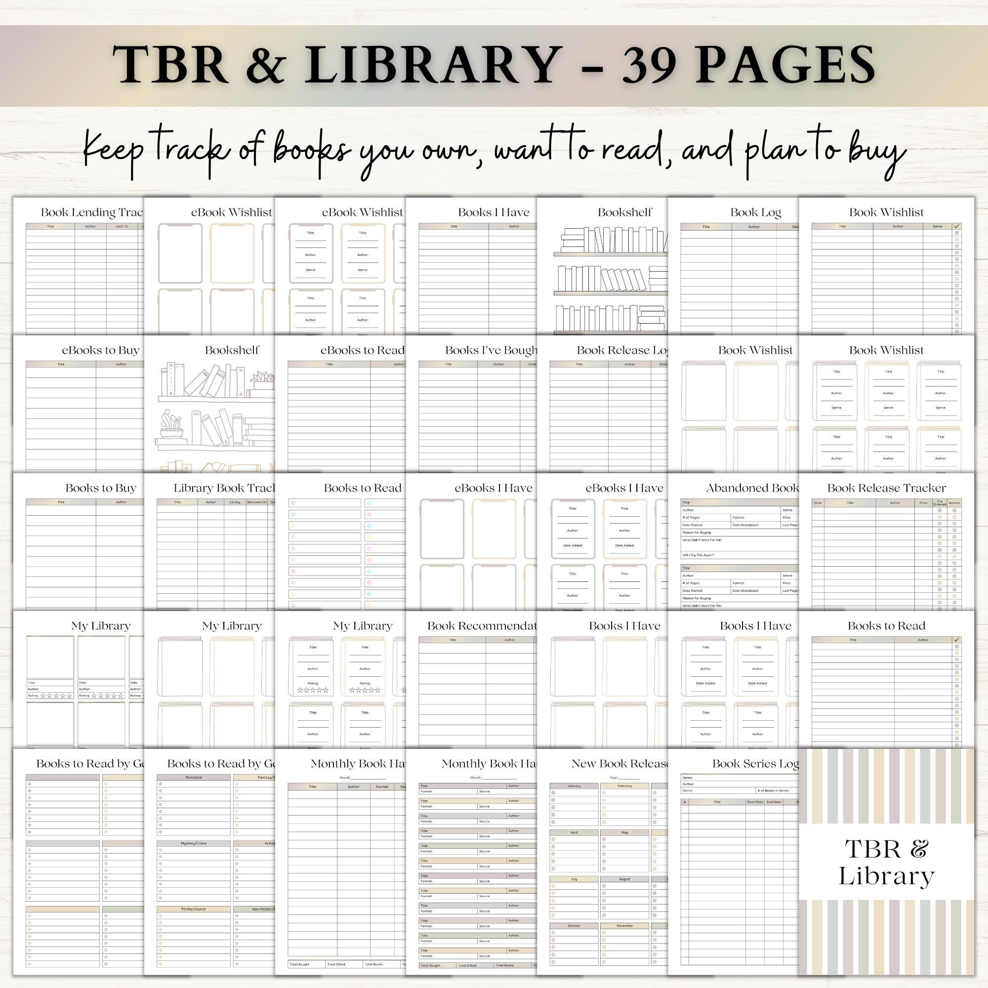 Reading Journal Printable | Book Tracker, Reading Log & Challenges ...