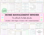 Home Management Binder | Printable Cleaning Schedule | Weekly Meal Planner | Budget Tracker | Household Organizer Checklist | PDF | 6 Colors
