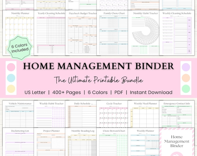 Ultimate Life Planner Printable Bundle | Adhd Productivity Planner ...