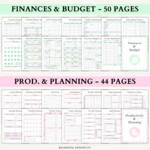 Home Management Binder | Printable Cleaning Schedule | Weekly Meal Planner | Budget Tracker | Household Organizer Checklist | PDF | 6 Colors image 4