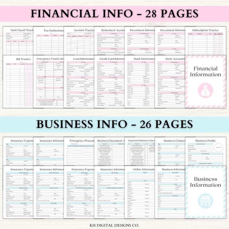 Emergency Binder Printable | End of Life Planner | Household Survival Binder | Family Emergency Planner | What If Binder | PDF | 6 Colors afbeelding 4