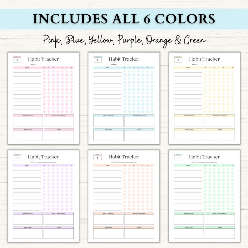 12 Week Planner Printable: Build Momentum & Achieve More in 12 Weeks with Focused Weekly Planning (PDF) – 6 Colors image 11