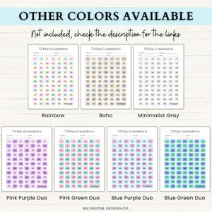 75 Day Challenge Printable Bundle: Workout Planner, ADHD Habit Tracker, Weight Loss Journal, 75 Soft + Medium Challenge (PDF) – 6 Colors image 16