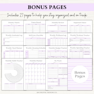 12 Week Planner Printable: Build Momentum & Achieve More in 12 Weeks with Focused Weekly Planning (PDF) – 6 Colors image 5