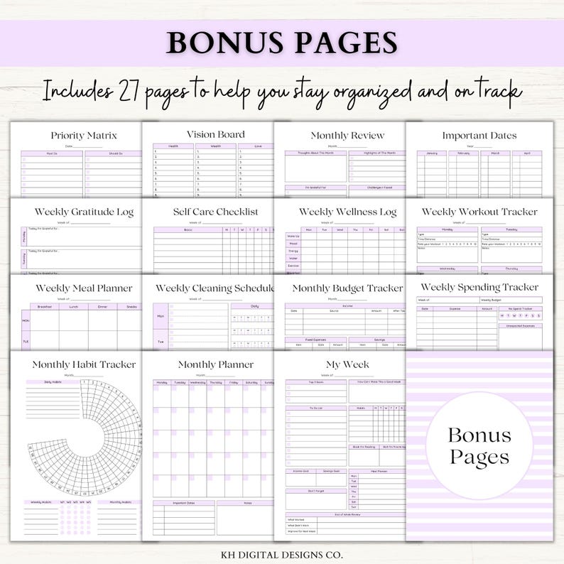 12 Week Planner Printable: Build Momentum & Achieve More in 12 Weeks with Focused Weekly Planning (PDF) – 6 Colors image 5