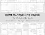 Home Management Binder | Printable Cleaning Schedule | Family Chore Charts | Weekly Budget | Home Maintenance PDF | Busy Mom Planner | Gray