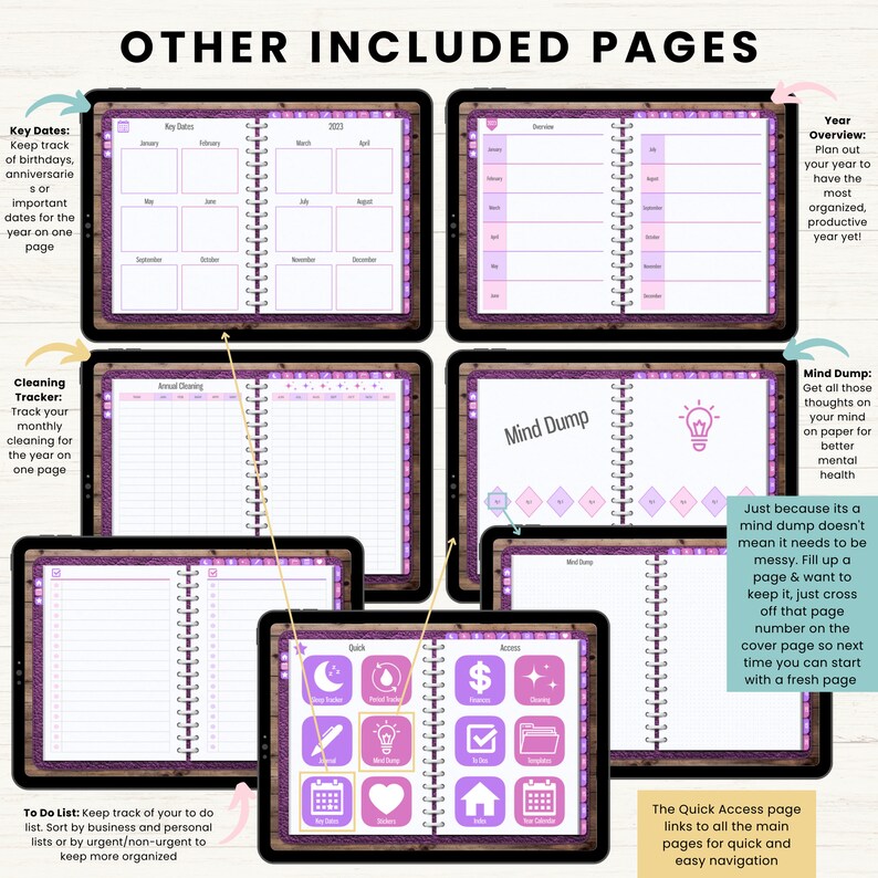 2023 Digital Planner Dated Digital Planner Monday Start Etsy