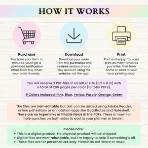 12 Week Planner Printable: Build Momentum & Achieve More in 12 Weeks with Focused Weekly Planning (PDF) – 6 Colors image 9