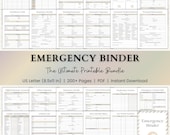 Emergency Binder Printable | End of Life Planner | Household Family Survival Binder | In Case of Emergency Disaster Planner | PDF | Boho