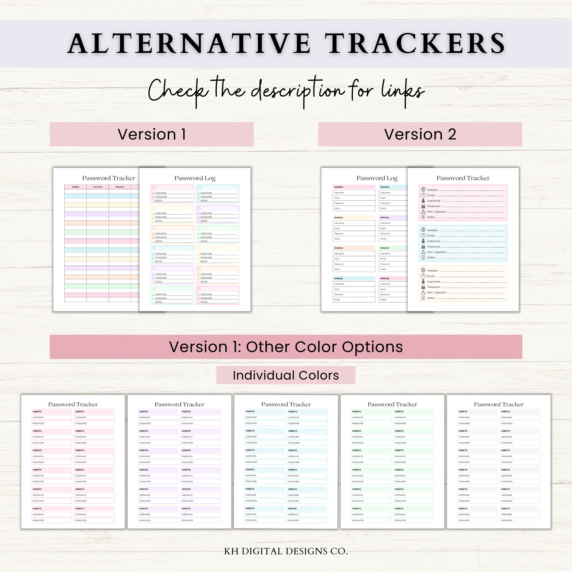Password Tracker | Password Book | Good Notes Planner | Password Log ...