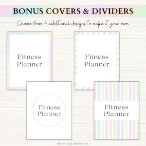 Fitness Planner Printable | Weight Loss Journal | Weekly Gym Tracker | Exercise & Nutrition Log | Adhd Wellness Planner | PDF | Rainbow image 5