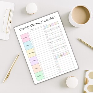 Cleaning Planner Printable | Adhd Adult Chore Chart | Home Maintenance & Declutter Planner | Weekly Cleaning Checklist | PDF | Rainbow afbeelding 11