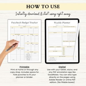 Home Management Binder | Printable Cleaning Schedule | Weekly Meal Planner | Budget Tracker | Household Organizer Checklist | PDF | 6 Colors image 8