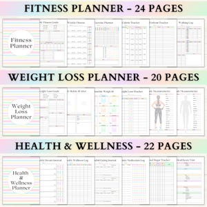 Ultimate Life Planner Printable Bundle – ADHD Productivity, Habit & Self-Care Organizer | Household, Travel and Emergency Tools | Rainbow imagem 6