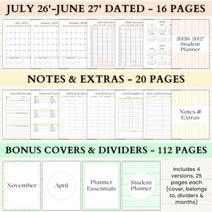 Student Academic Planner Printable | All-in-one High School Planner ...