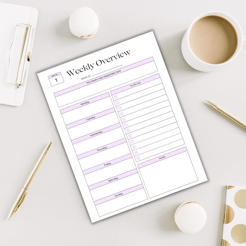 12 Week Planner Printable: Build Momentum & Achieve More in 12 Weeks with Focused Weekly Planning (PDF) – 6 Colors image 13
