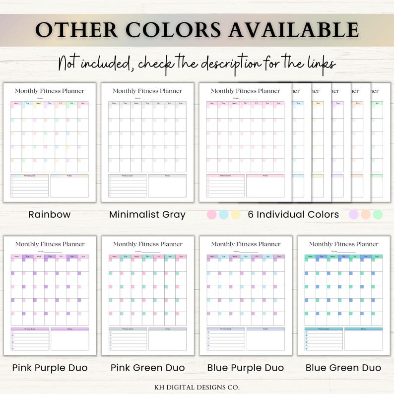 Fitness Planner Printable | Weight Loss Journal | Food & Calorie Tracker | Adhd Fitness Journey | Weekly Exercise Log | PDF | Boho image 13