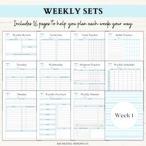 12 Week Planner Printable: Build Momentum & Achieve More in 12 Weeks with Focused Weekly Planning (PDF) – 6 Colors image 3