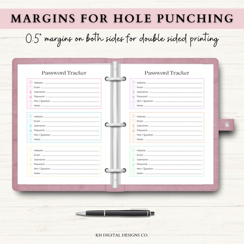 Password Tracker | Password Book | Good Notes Planner | Password Log ...