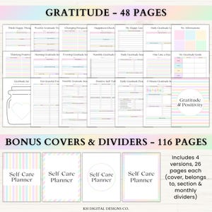 Self Care Planner Printable | Gratitude Journal | Mood Tracker | Mental ...