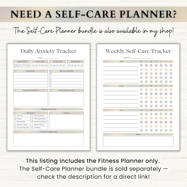 Fitness Planner Printable | Weight Loss Journal | Food & Calorie Tracker | Adhd Fitness Journey | Weekly Exercise Log | PDF | Boho image 14