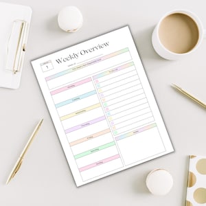 12 Week Planner Printable: Accomplish More in 12 Weeks Than Most Do in a Year (PDF) – Rainbow image 11