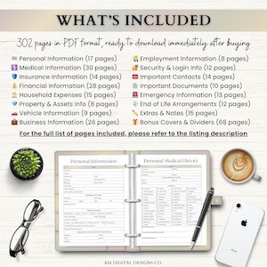 Emergency Binder Printable | End of Life Planner | Household Family Survival Binder | In Case of Emergency Disaster Planner | PDF | Boho image 9
