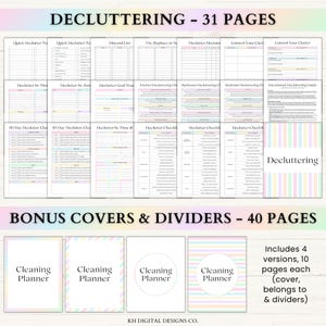 Cleaning Planner Printable | Adhd Adult Chore Chart | Home Maintenance & Declutter Planner | Weekly Cleaning Checklist | PDF | Rainbow afbeelding 6
