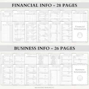 Emergency Binder Printable | In Case of Emergency Planner | Family Household Survival Binder | End of Life Planner | Death Binder PDF | Gray image 4