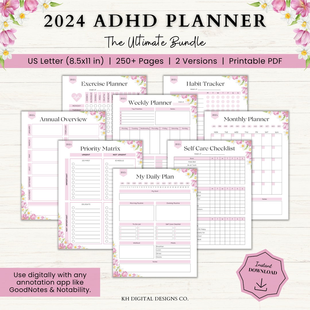 Adhd Journal Adhd to Do List Adhd Planner Adult Adhd Productivity