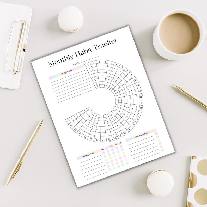 Ultimate Life Planner Printable Bundle – ADHD Productivity, Habit & Self-Care Organizer | Household, Travel and Emergency Tools | Rainbow imagem 13