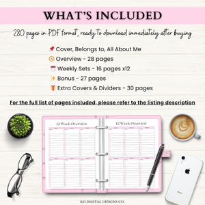 12 Week Planner Printable: Build Momentum & Achieve More in 12 Weeks with Focused Weekly Planning (PDF) – 6 Colors image 8