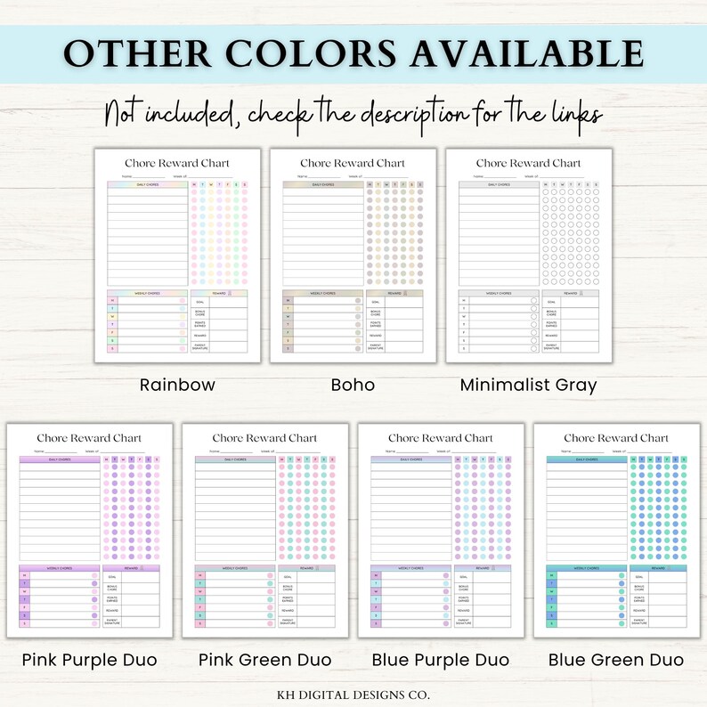 Home Management Binder | Printable Cleaning Schedule | Weekly Meal Planner | Budget Tracker | Household Organizer Checklist | PDF | 6 Colors image 15