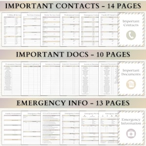 Emergency Binder Printable | End of Life Planner | Household Family ...