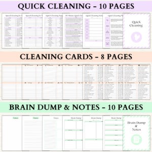 Home Management Binder | Printable Cleaning Schedule | Weekly Meal Planner | Budget Tracker | Household Organizer Checklist | PDF | 6 Colors image 6