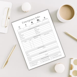 Emergency Binder Printable | In Case of Emergency Planner | Family Household Survival Binder | End of Life Planner | Death Binder PDF | Gray image 12