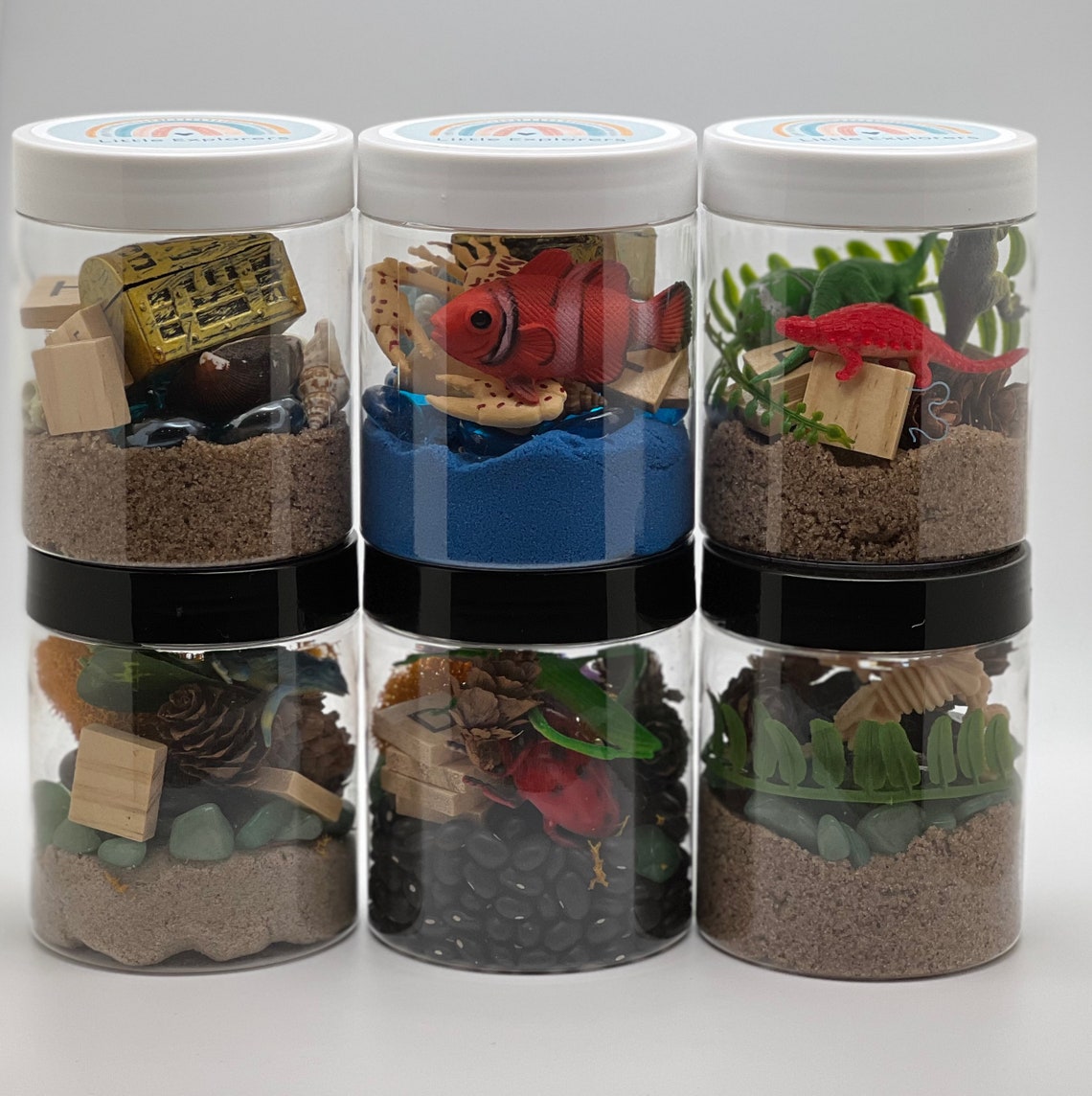 Dinosaur Sensory Jars Sensory Jars Party Favors Sensory Toys Sensory