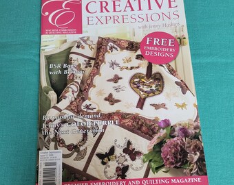 Vintage Machine Embroidery and Quilting Magazine - Creative Expressions with Jenny Hastings - Issue 12, 2006 - Pattern Sheet Included